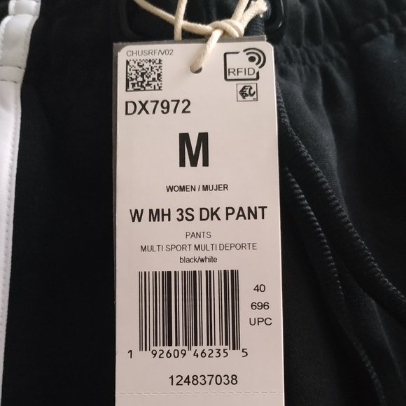 🆕adidas Women's Must Haves 3-Stripes Tapered Pants, XS, S, M -Black/White,Auth. - Picture 3 of 7